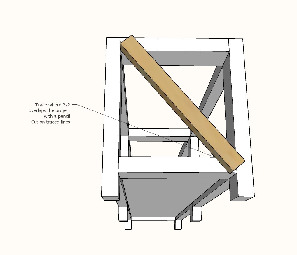 Rustic X Bench — step 4