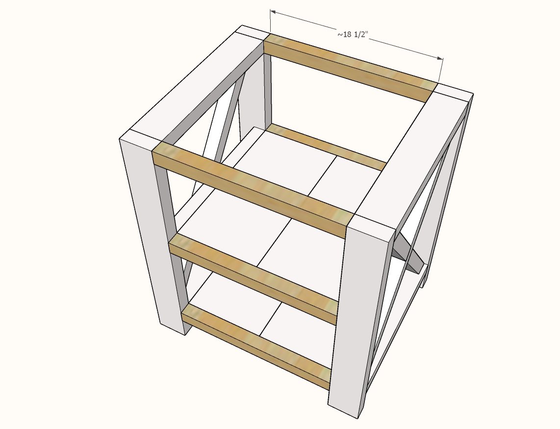 Rustic X Desk — step 5