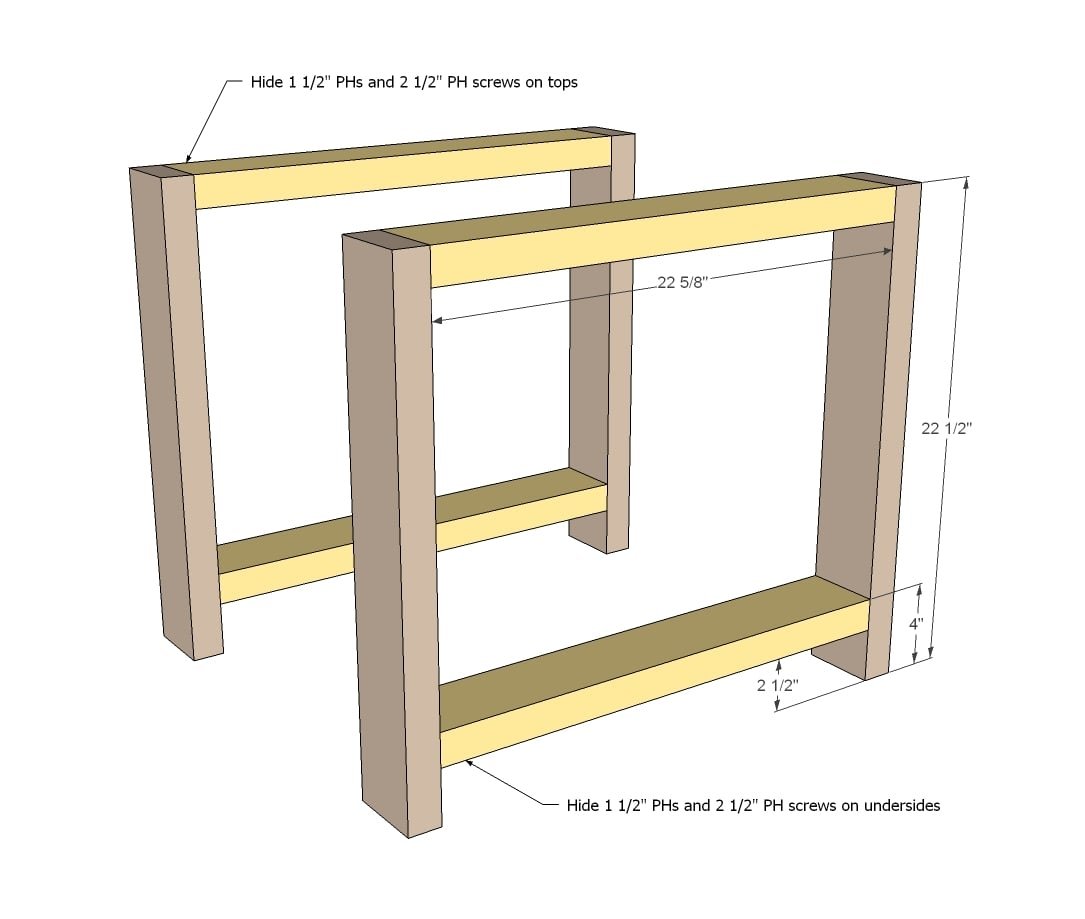 Rustic X End Table — step 1