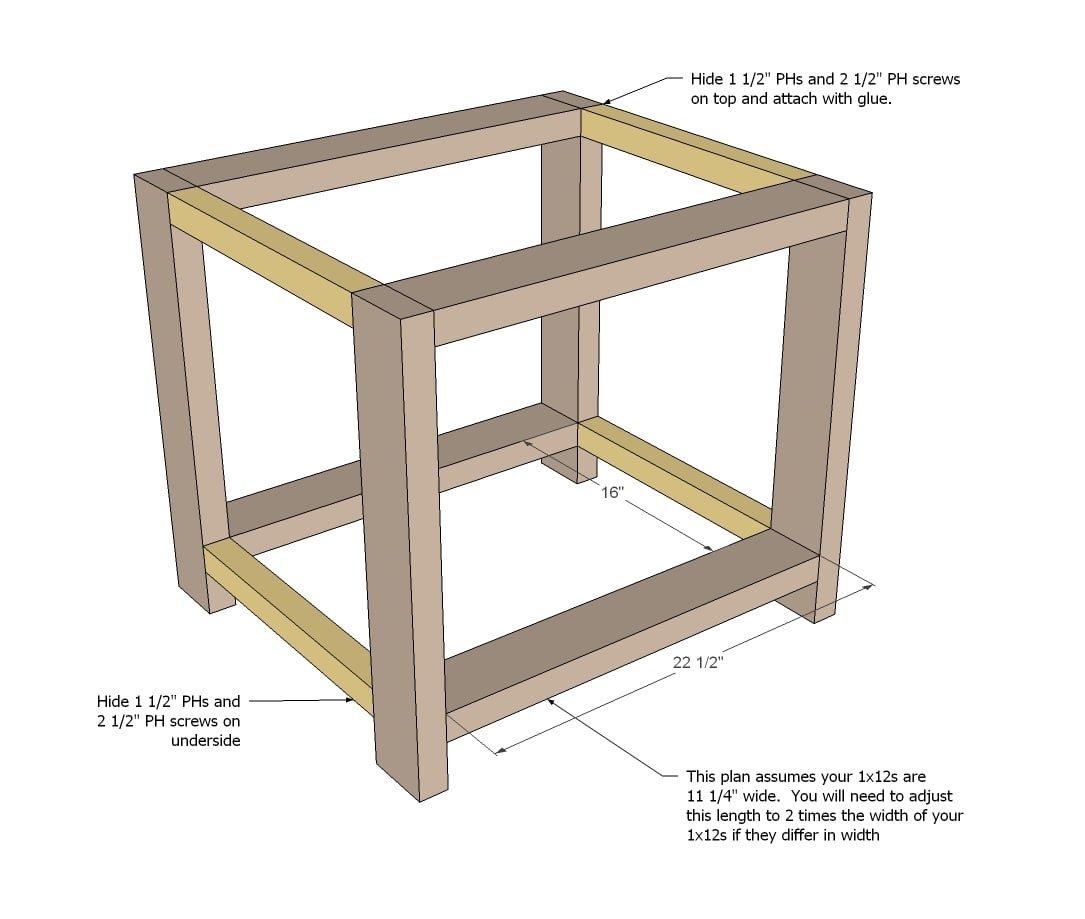 Rustic X End Table — step 2