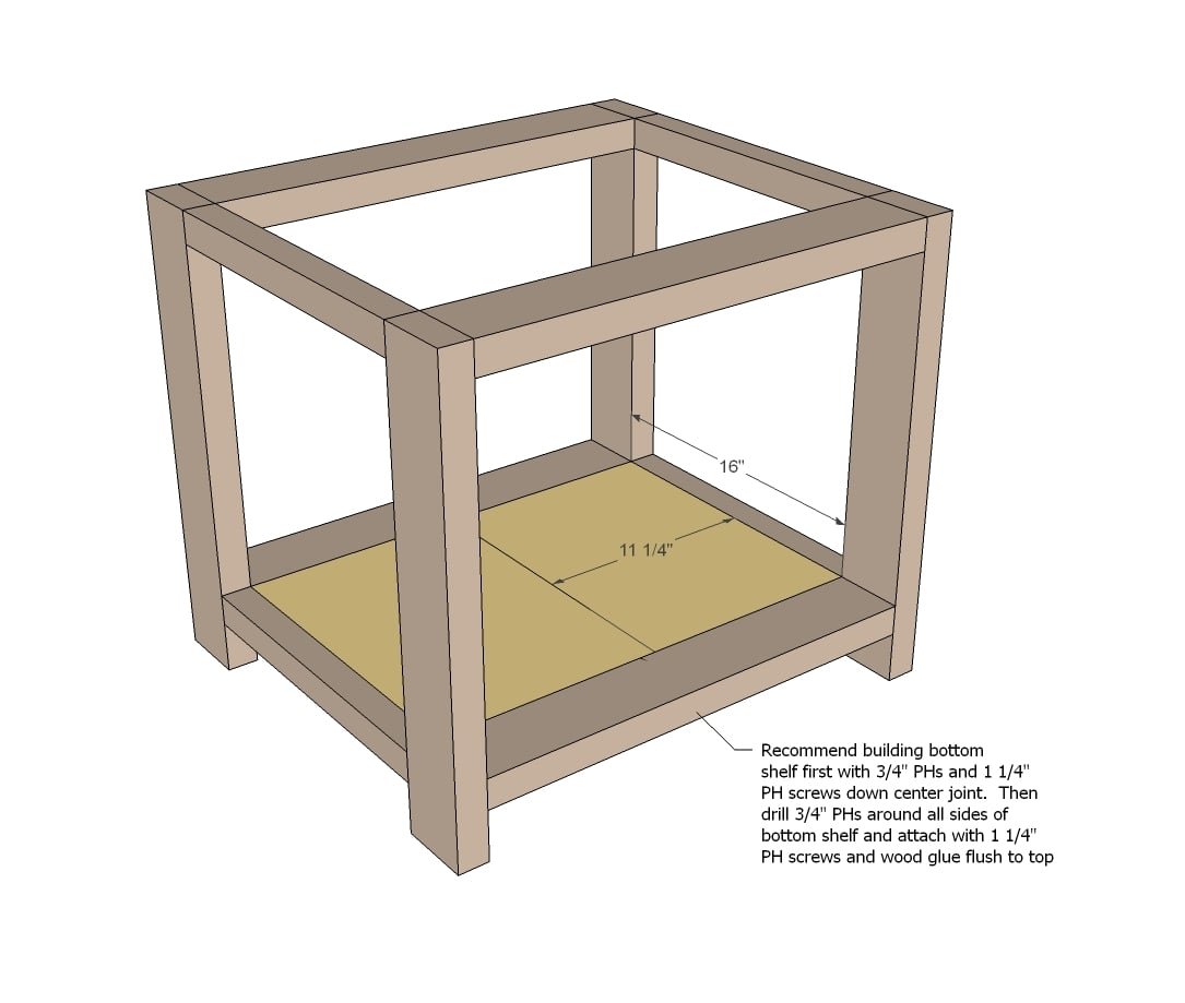 Rustic X End Table — step 3