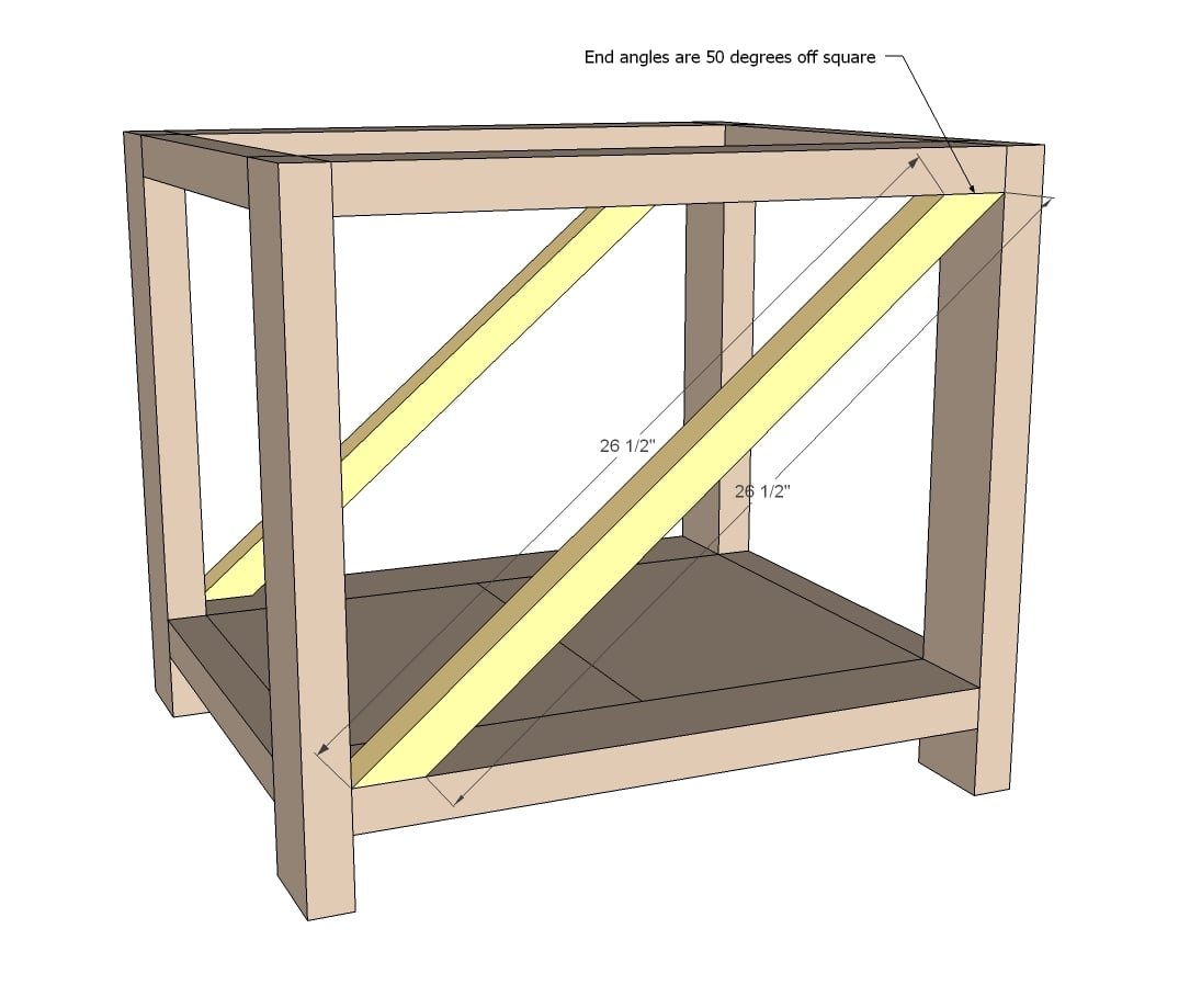 Rustic X End Table — step 4
