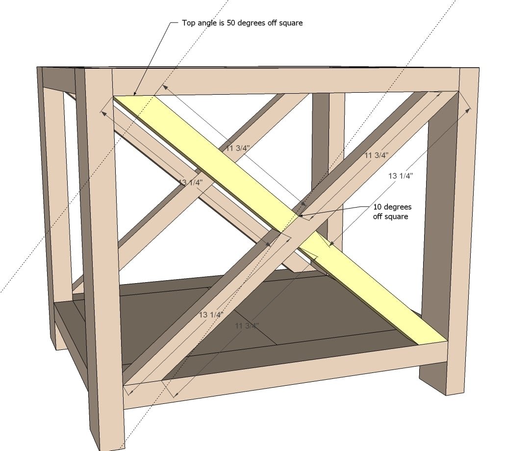Rustic X End Table — step 5