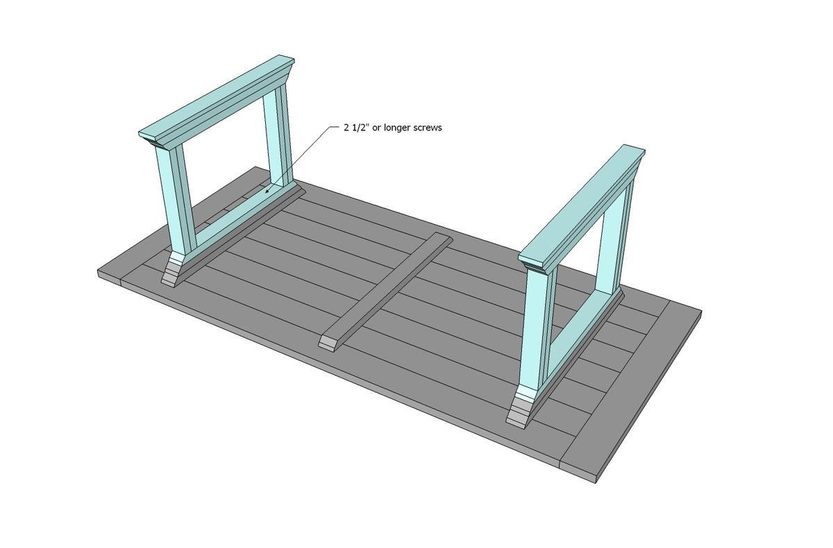 Rustic X Farmhouse Dining Table — step 8