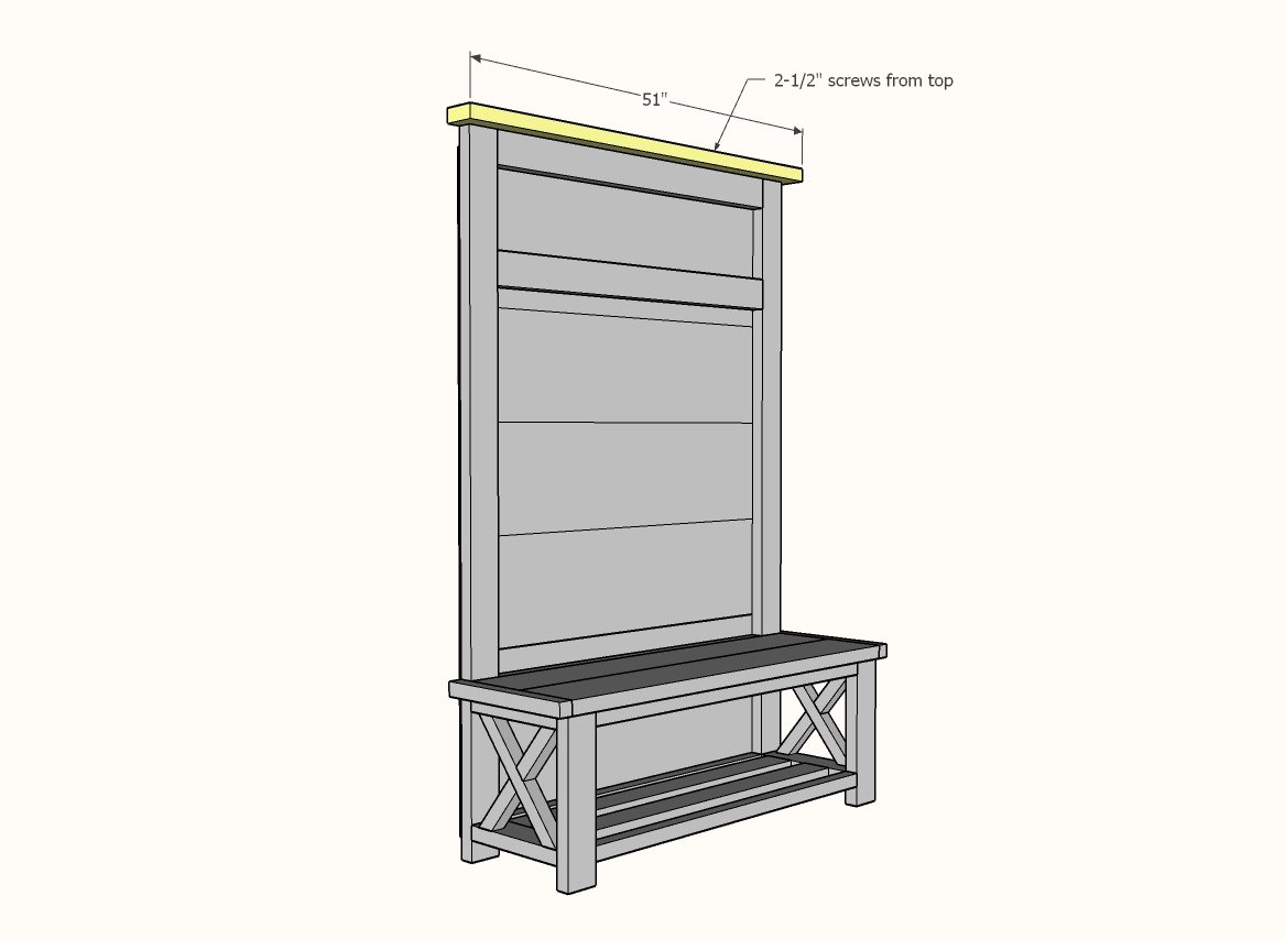 Rustic X Hall Tree — step 10