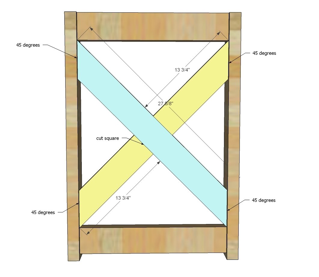 Rustic X Small Rolling Kitchen Island — step 2