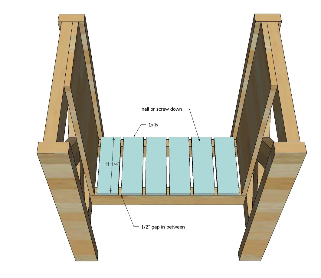 Rustic X Small Rolling Kitchen Island — step 5