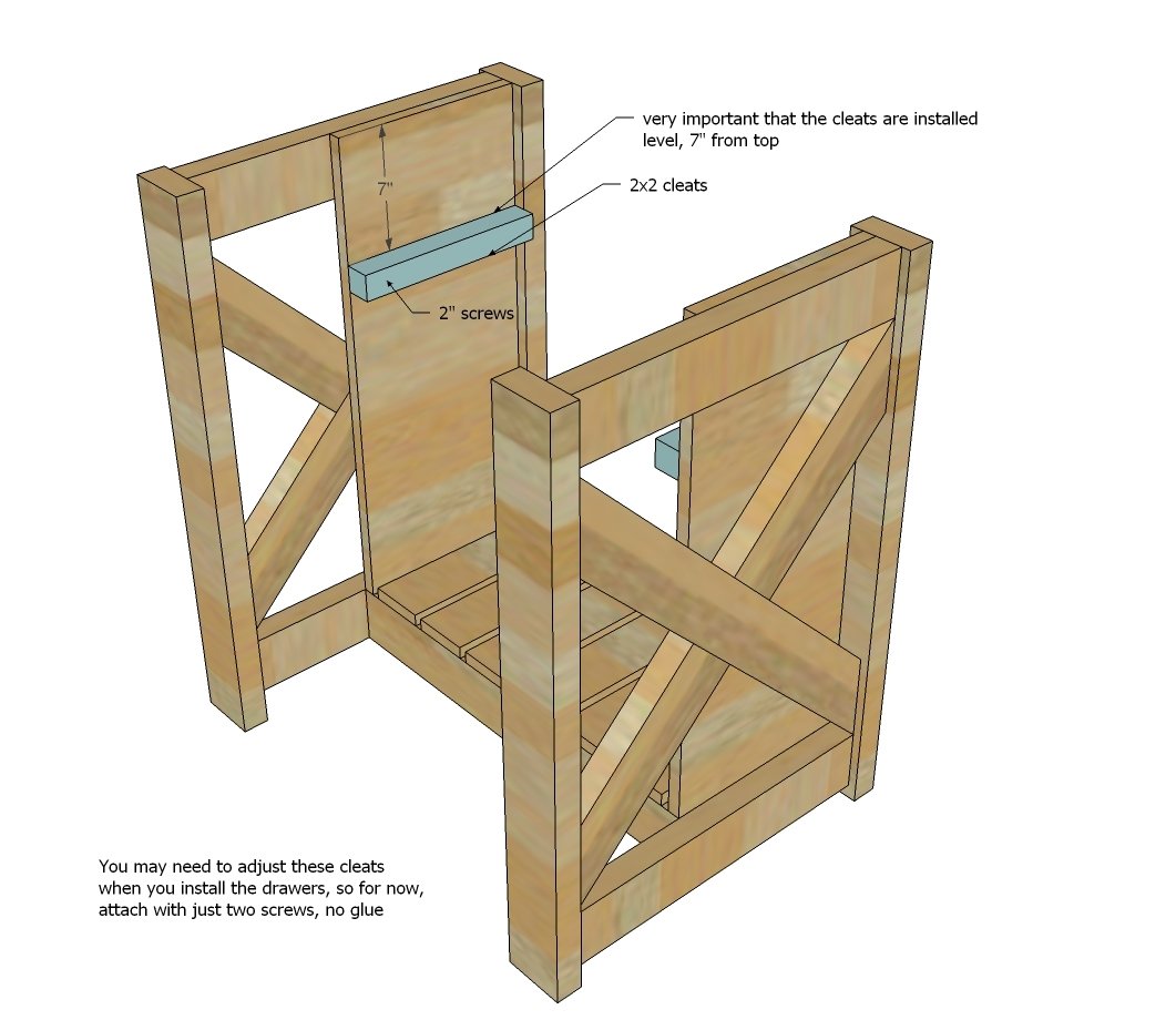 Rustic X Small Rolling Kitchen Island — step 6