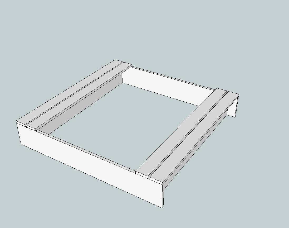 Sand Box with Built-In Seats — step 2