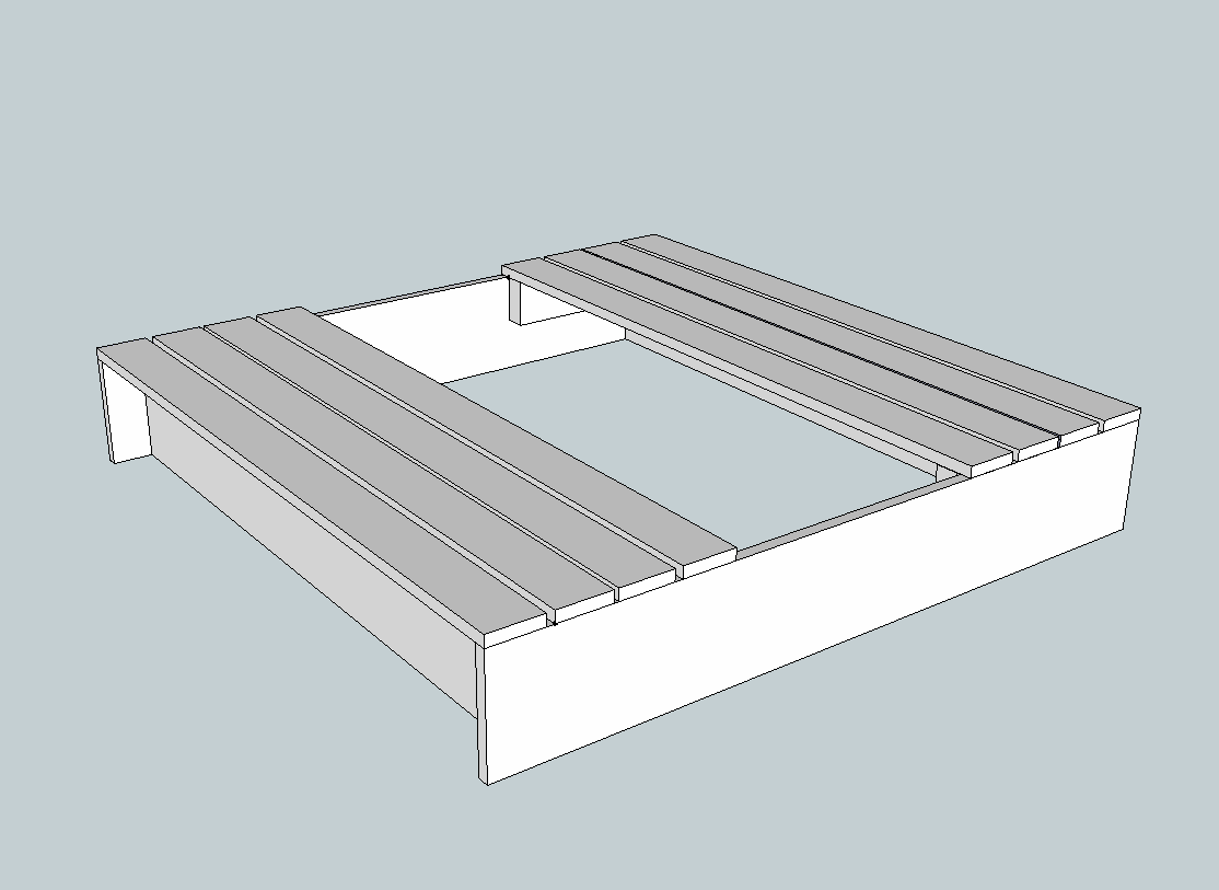 Sand Box with Built-In Seats — step 4