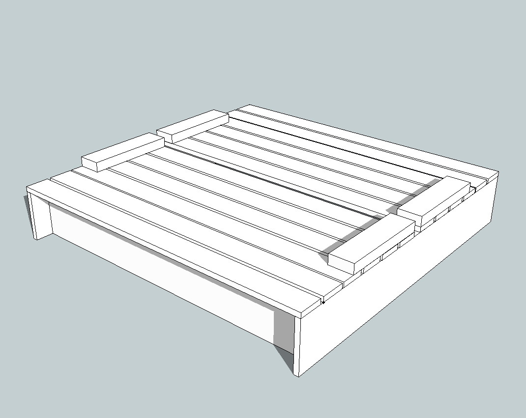 Sand Box with Built-In Seats — step 6