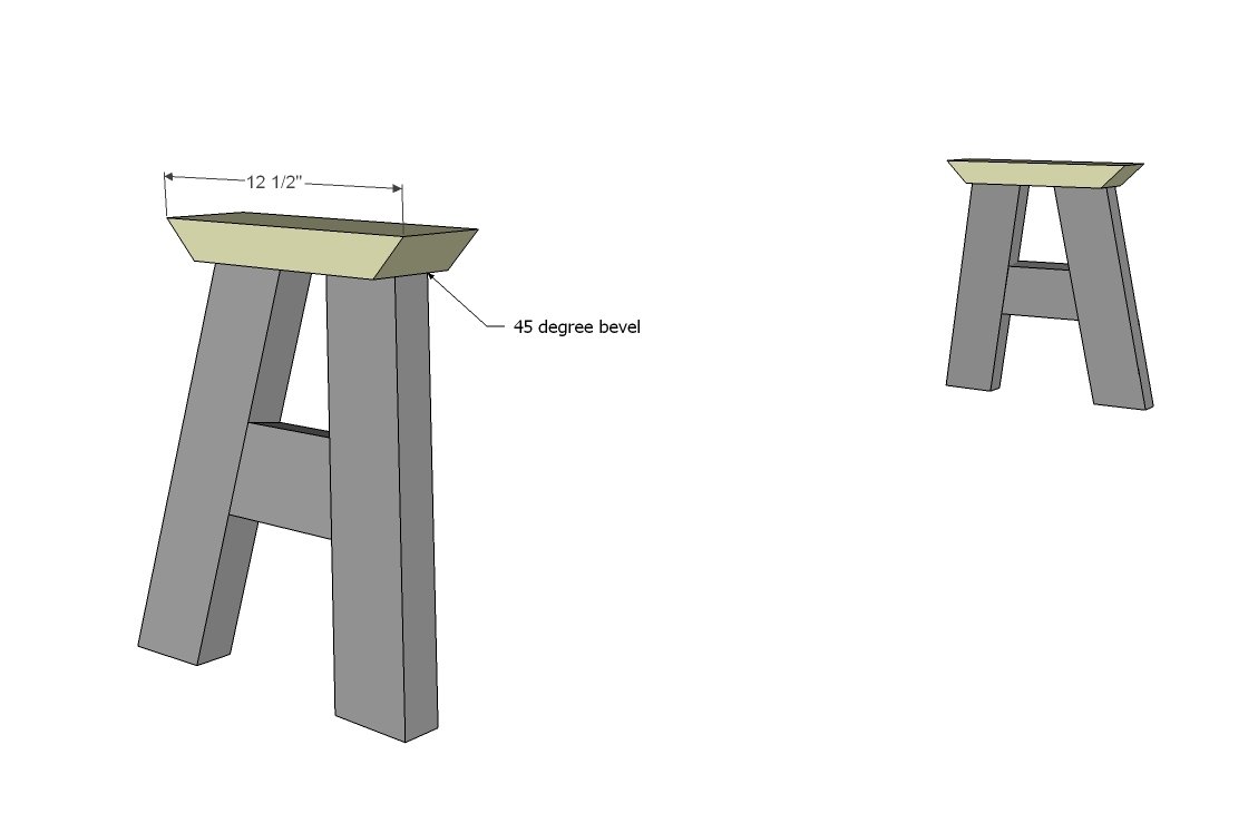 Sawhorse Outdoor Bench — step 2
