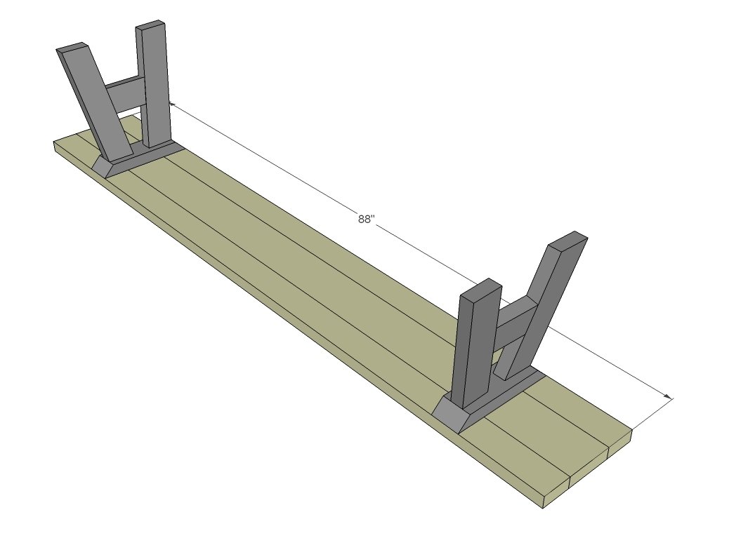 Sawhorse Outdoor Bench — step 3