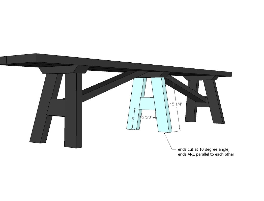 Sawhorse Outdoor Bench — step 6