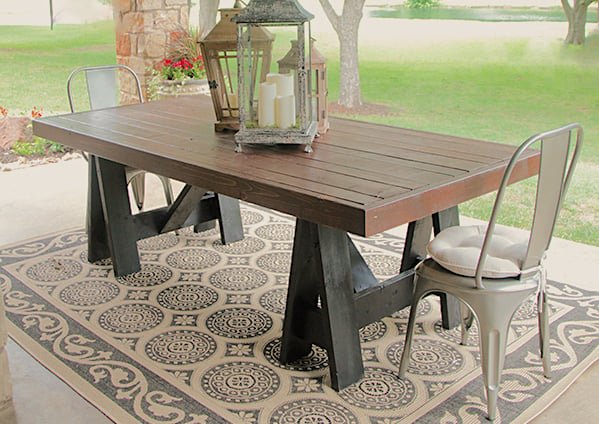 Sawhorse Outdoor Table