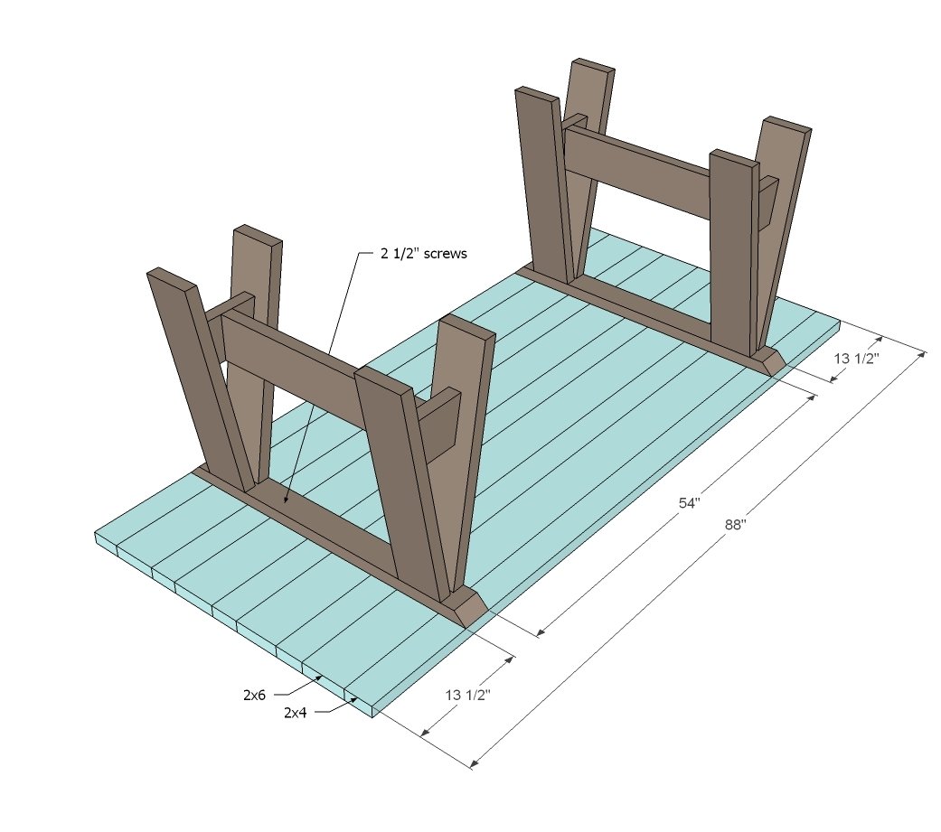 Sawhorse Outdoor Table — step 5