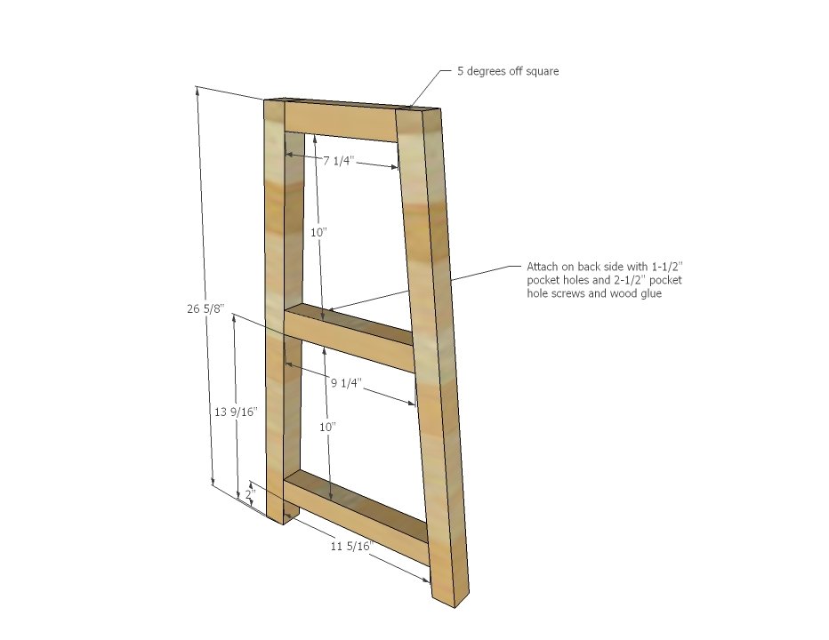 Sawhorse Storage Leg Desk — step 1