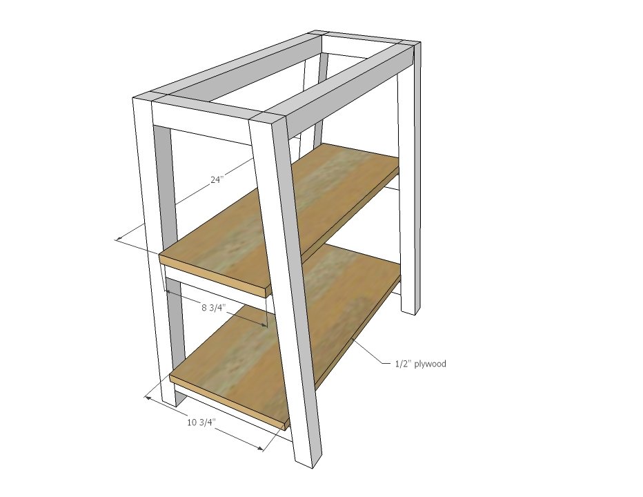 Sawhorse Storage Leg Desk — step 3