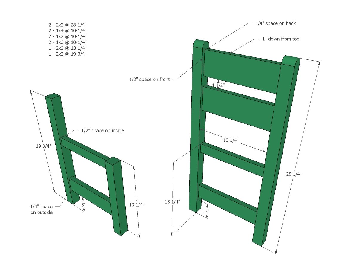Schoolhouse Chair with Writing Pad Desk — step 1