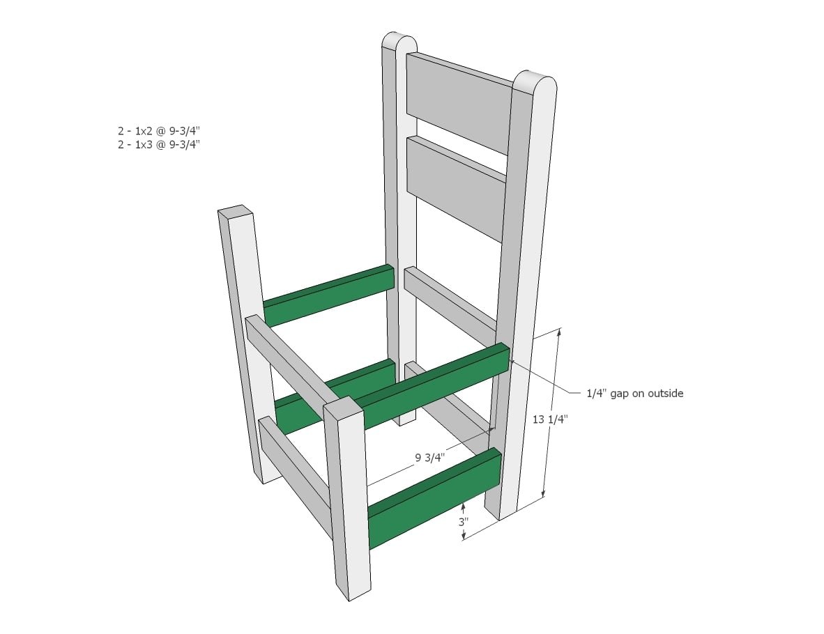 Schoolhouse Chair with Writing Pad Desk — step 2