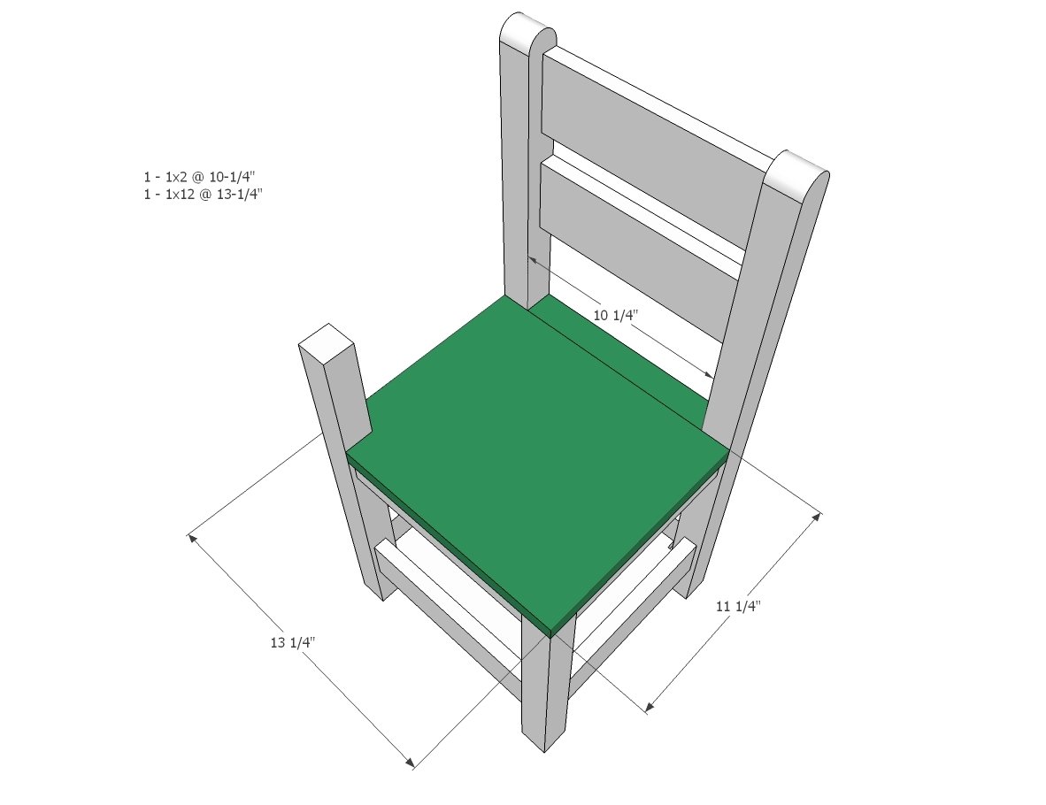 Schoolhouse Chair with Writing Pad Desk — step 4