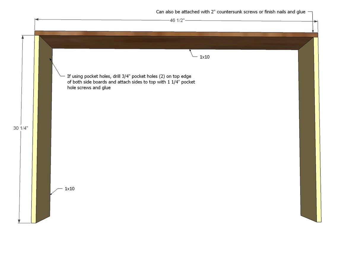 Schoolhouse Desk Hutch — step 1