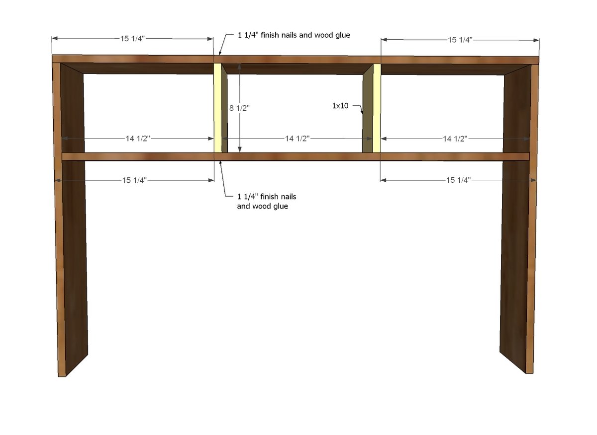 Schoolhouse Desk Hutch — step 3