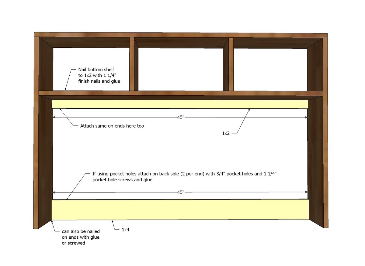 Schoolhouse Desk Hutch — step 4