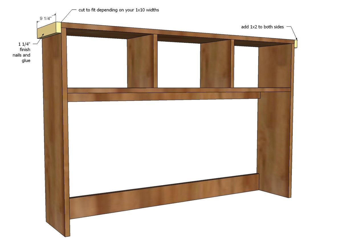 Schoolhouse Desk Hutch — step 5