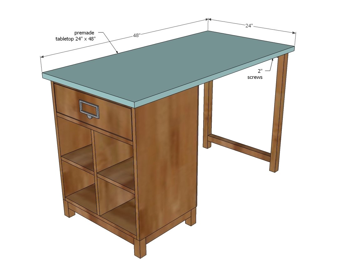 Schoolhouse Project Table Desk — step 9