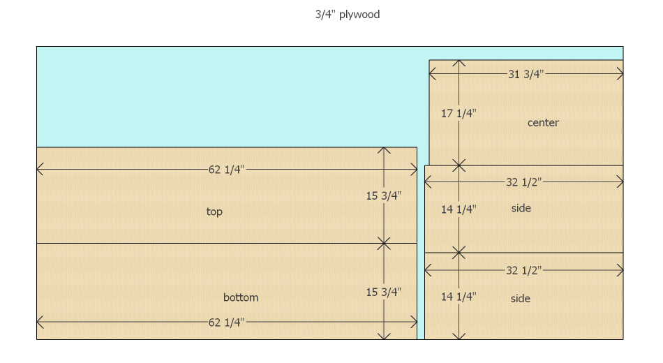 Shaker style dresser — step 1