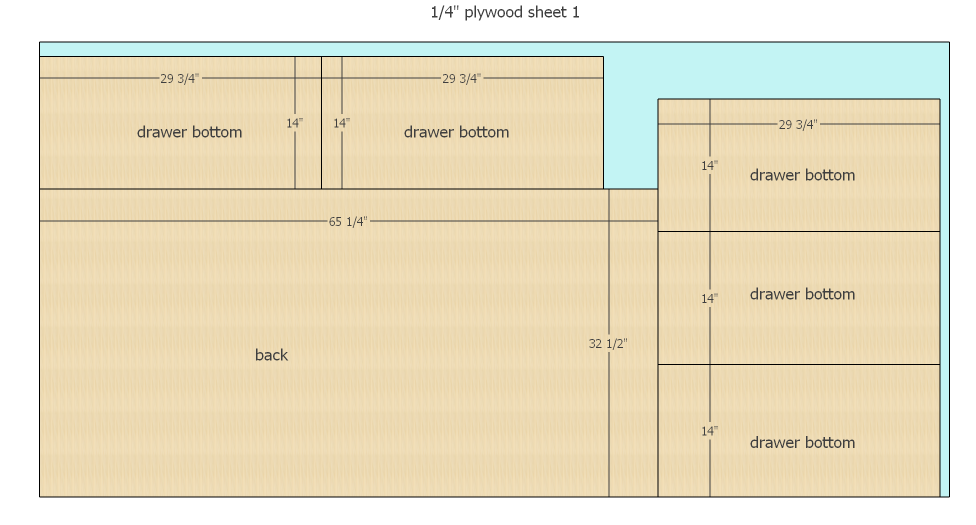Shaker style dresser — step 3