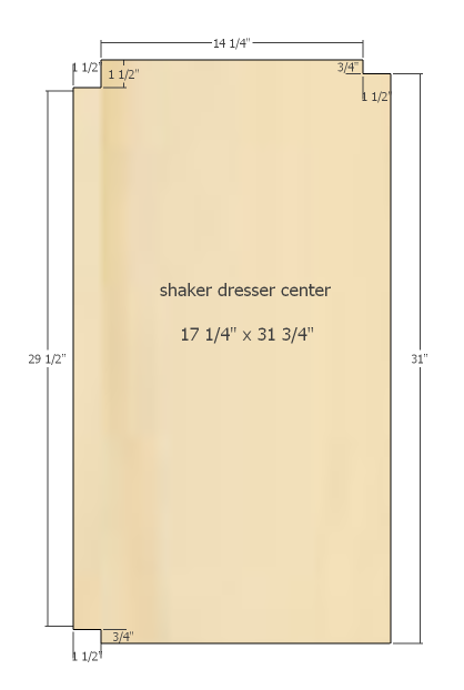 Shaker style dresser — step 8