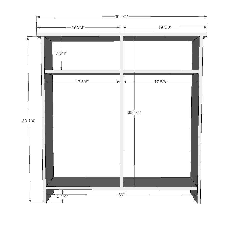 Shanty Open Shelf Console — step 1