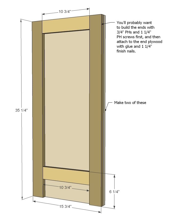 Shanty Sideboard — step 1