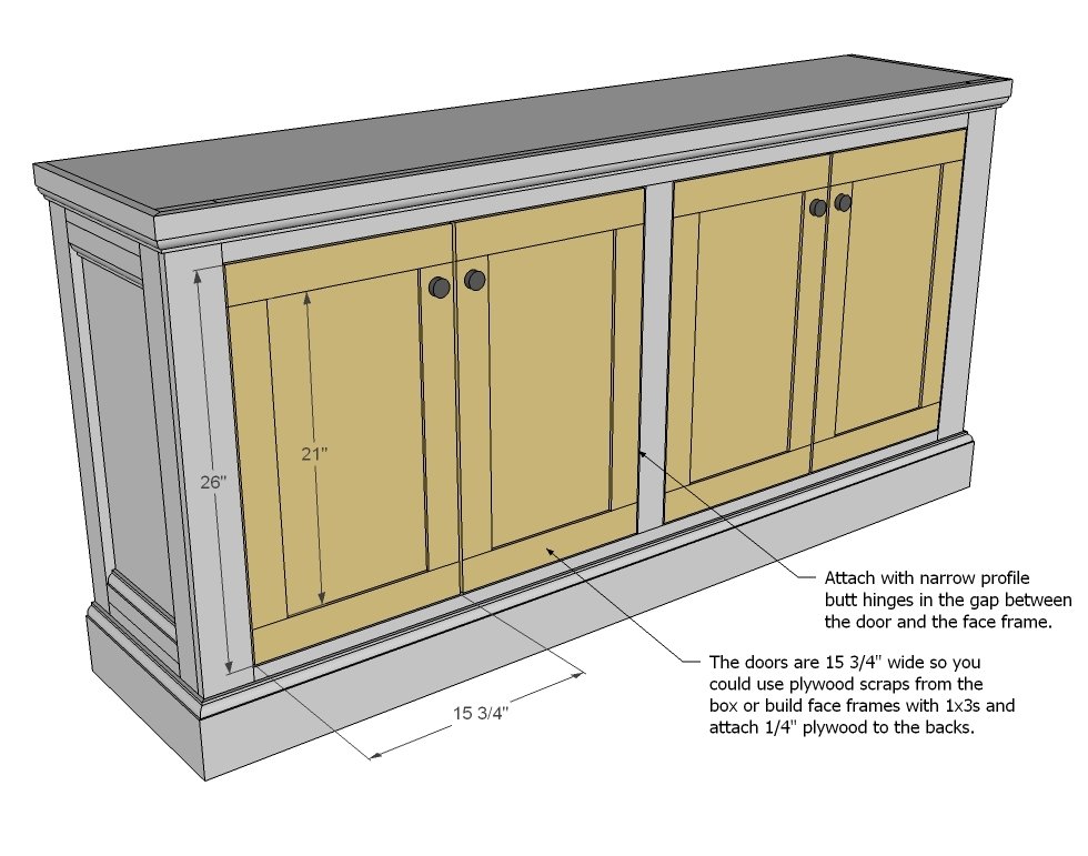 Shanty Sideboard — step 6
