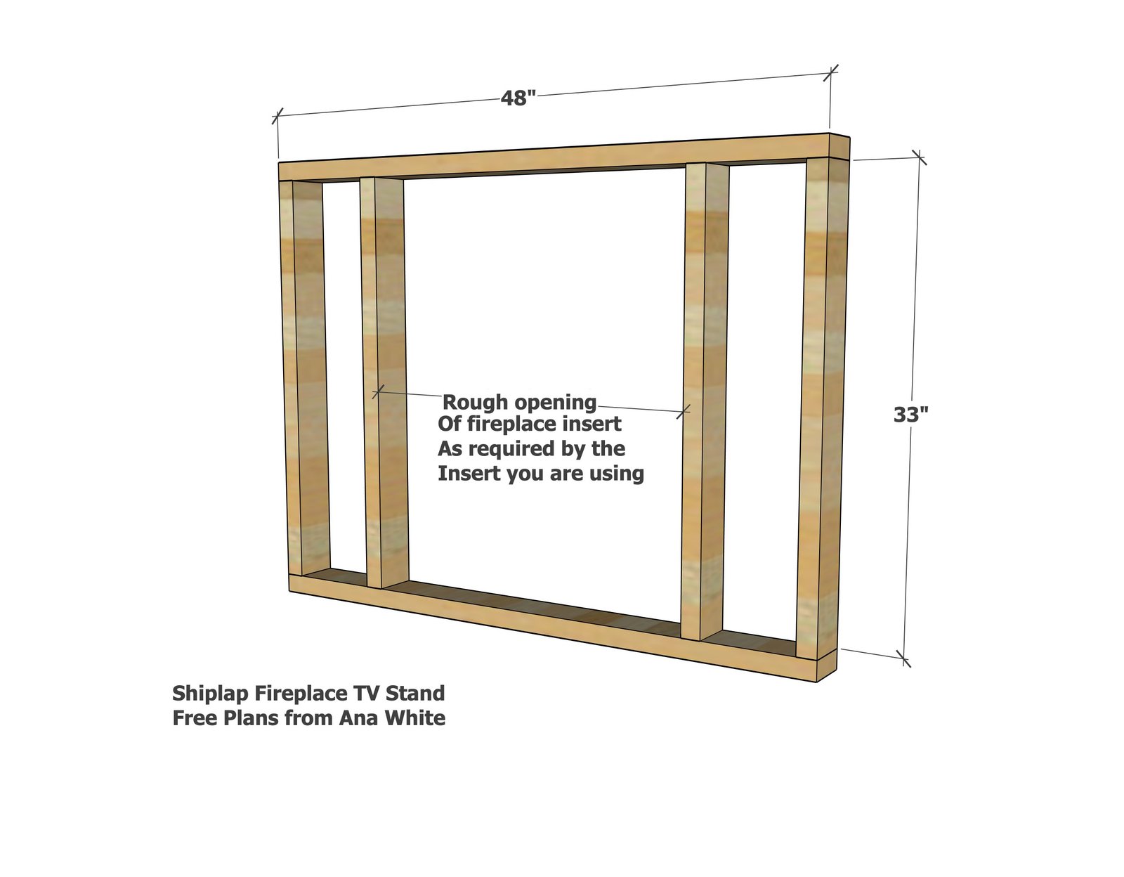 Shiplap Fireplace TV Stand — step 1