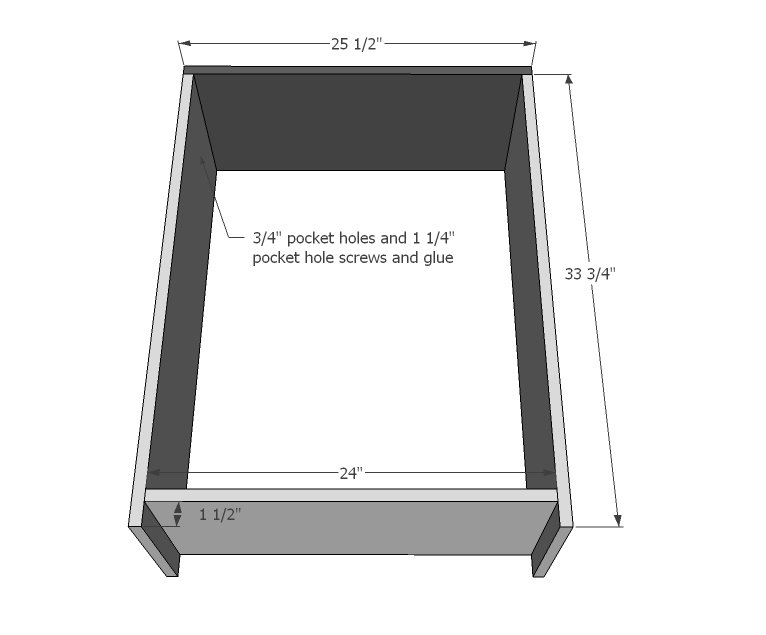 Side Base Cabinets (Rebecca Media Suite) — step 1