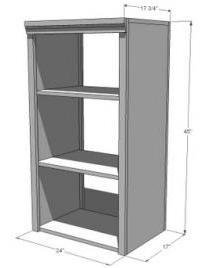 Side Hutch for the Classic Storage Collection dimension diagram 1