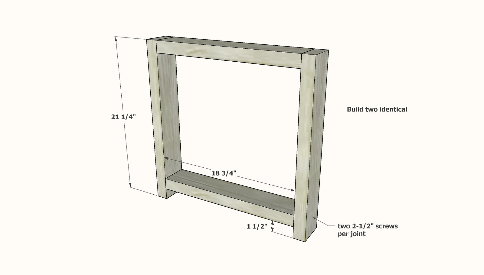 Side Table or Nightstand [Super Simple Collection] — step 1