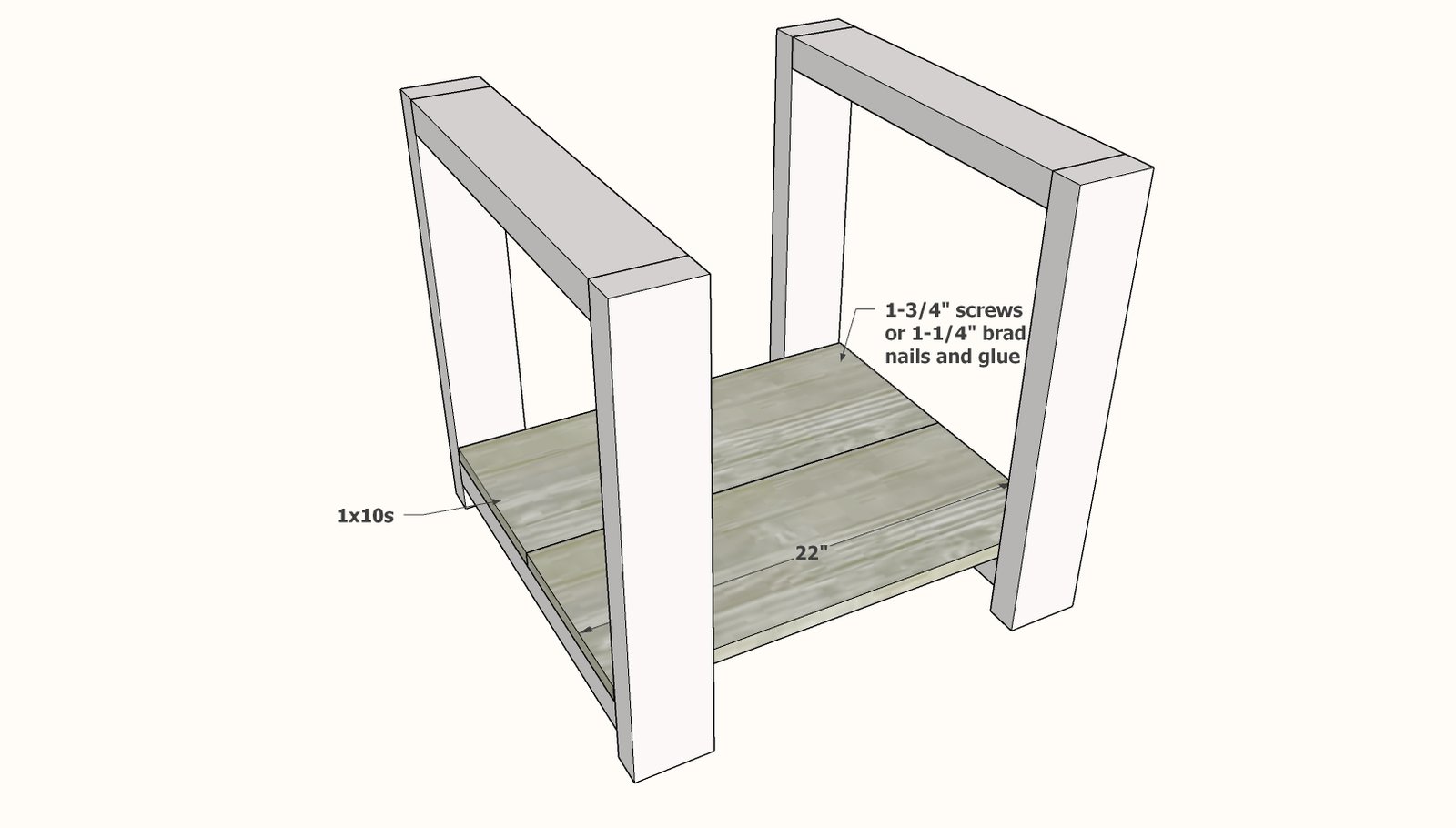 Side Table or Nightstand [Super Simple Collection] — step 2
