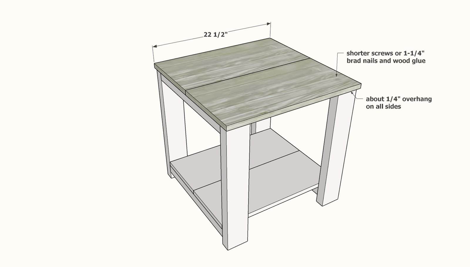 Side Table or Nightstand [Super Simple Collection] — step 3