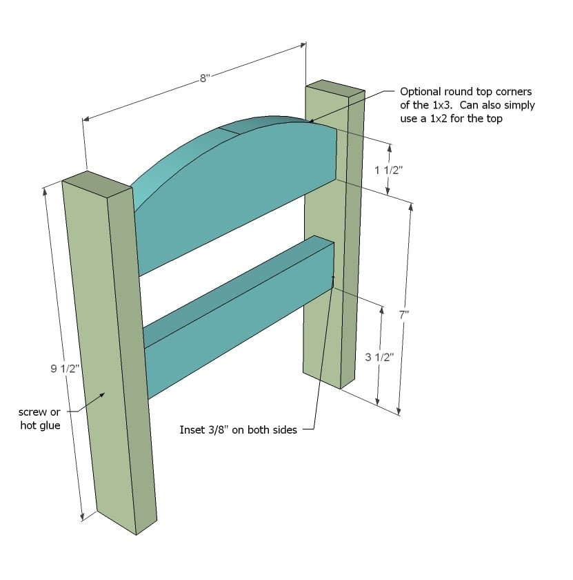 Simple 18 Inch Doll Bed — step 1