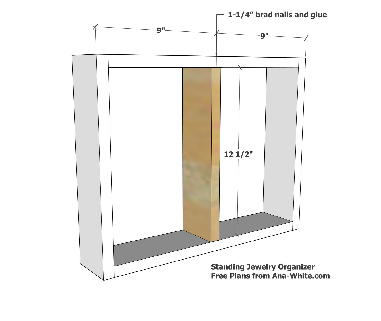 Simple 1x4 Jewelry Organizer Shelf — step 2