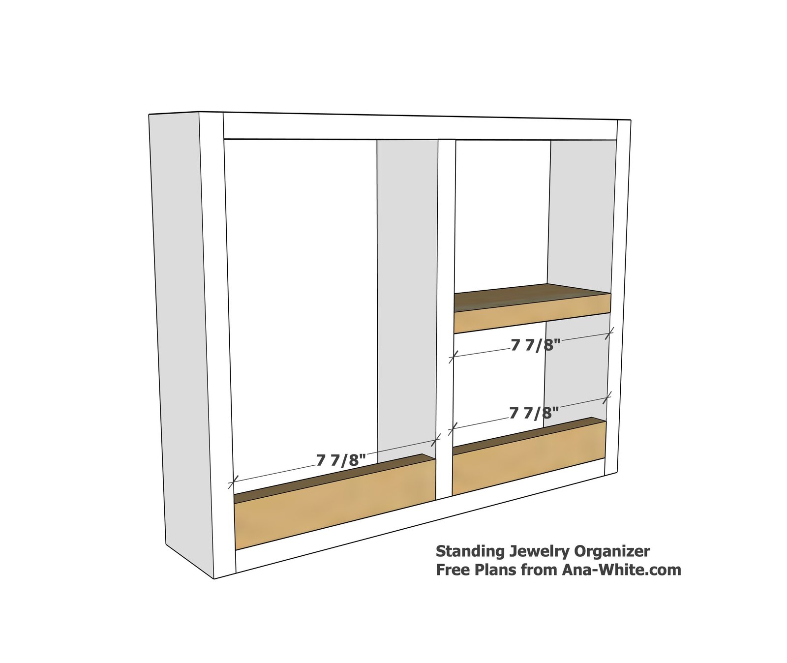 Simple 1x4 Jewelry Organizer Shelf — step 3