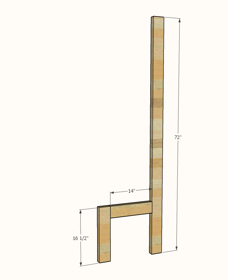 Simple 2x Lumber Hall Tree — step 1