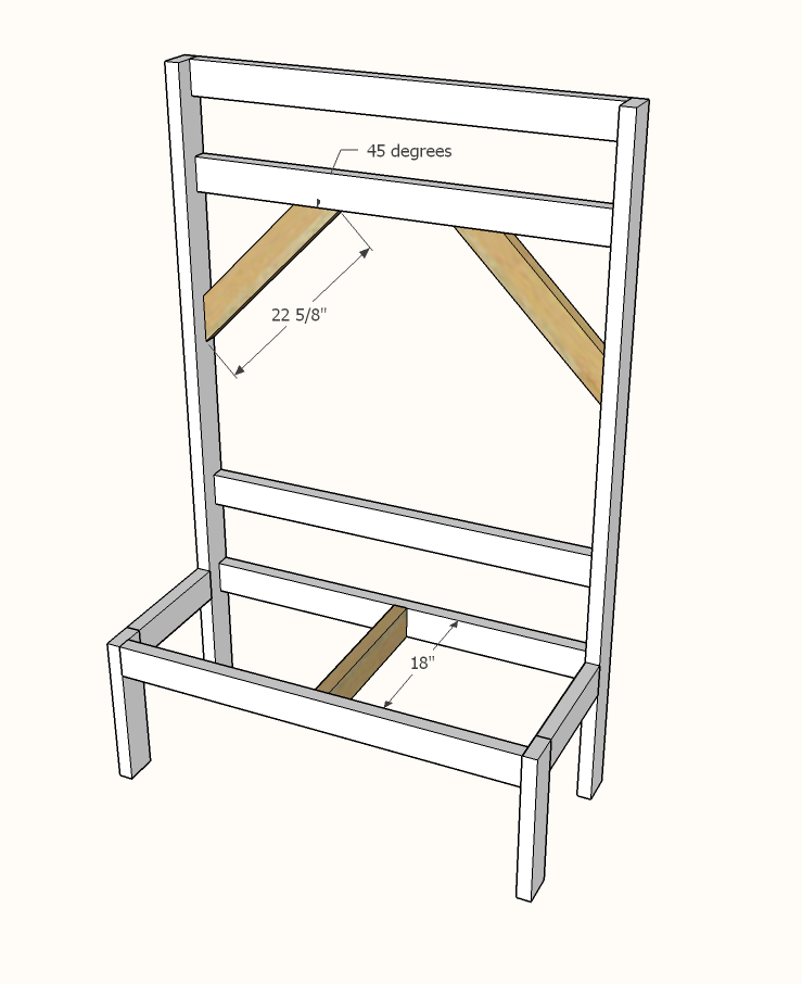 Simple 2x Lumber Hall Tree — step 3