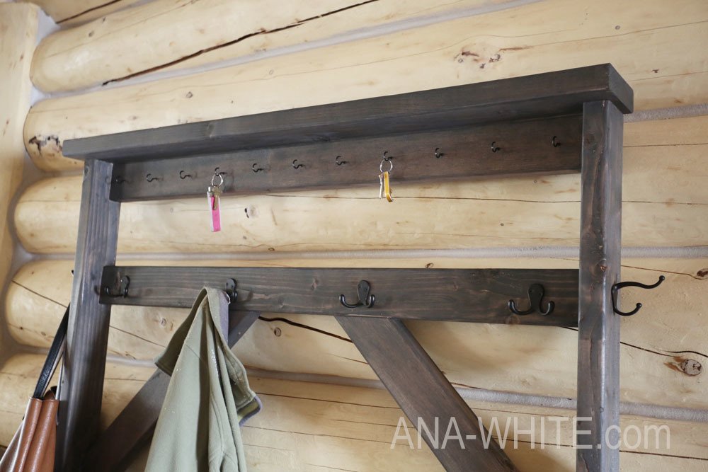 Simple 2x Lumber Hall Tree — step 5