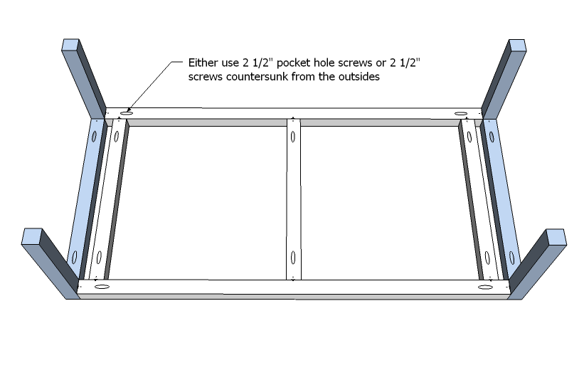 Simple 2x2 Framed Outdoor Coffee Table — step 3