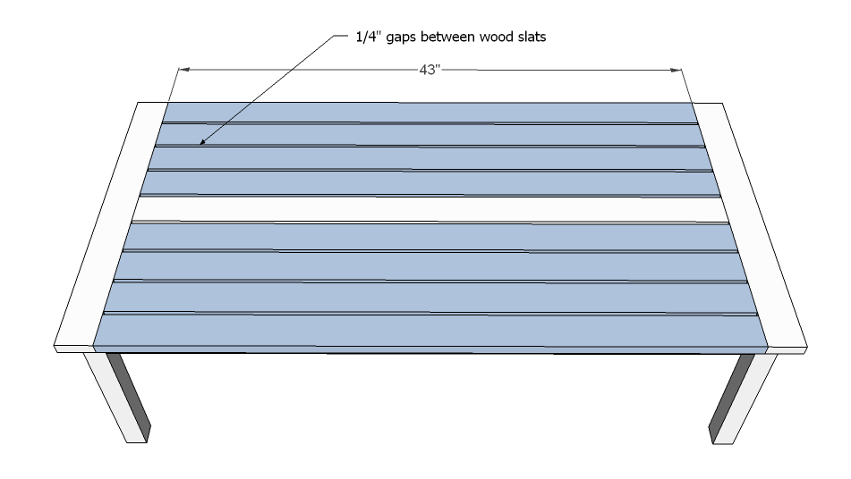 Simple 2x2 Framed Outdoor Coffee Table — step 5